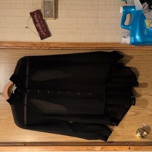 Poetry Black sheer blouse size medium